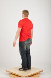 Whole Body Man White Casual Average Male Studio Poses